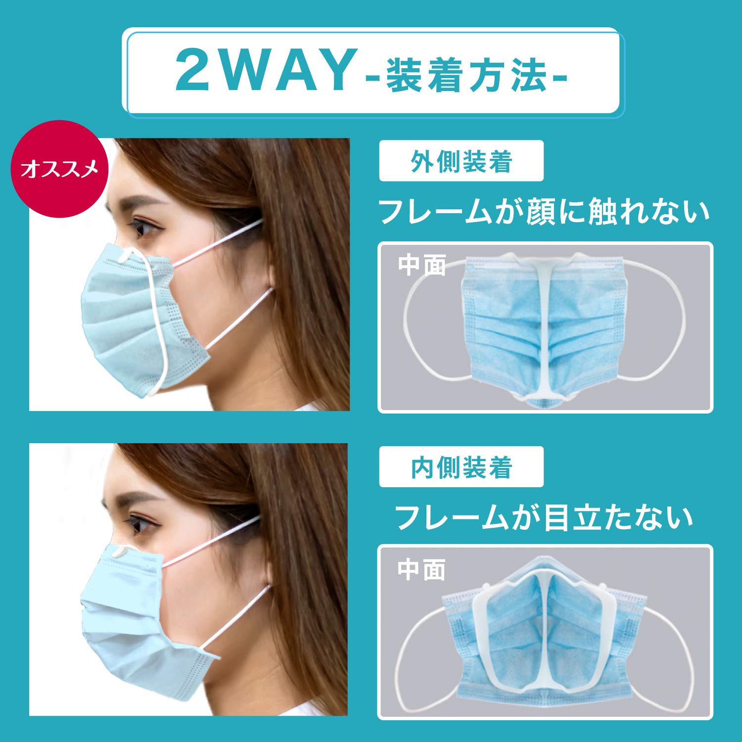 Amazon.co.jp: B'full(びーふる) 立体インナーマスク ふつうサイズ